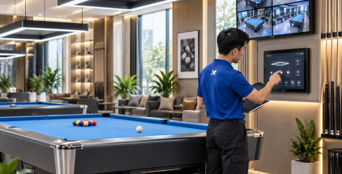 Xu hướng thiết kế CLB bida 2026: tối ưu ánh sáng và luồng khách